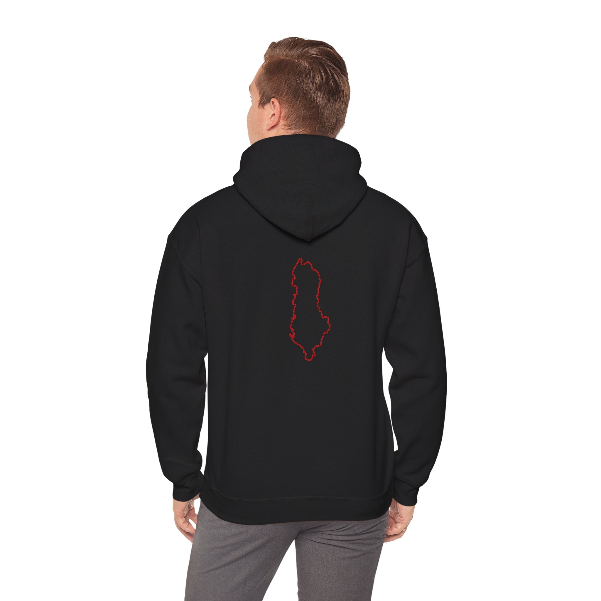 Albania Hoodie – Black Hoodie with Albania Symbol | FlagZ