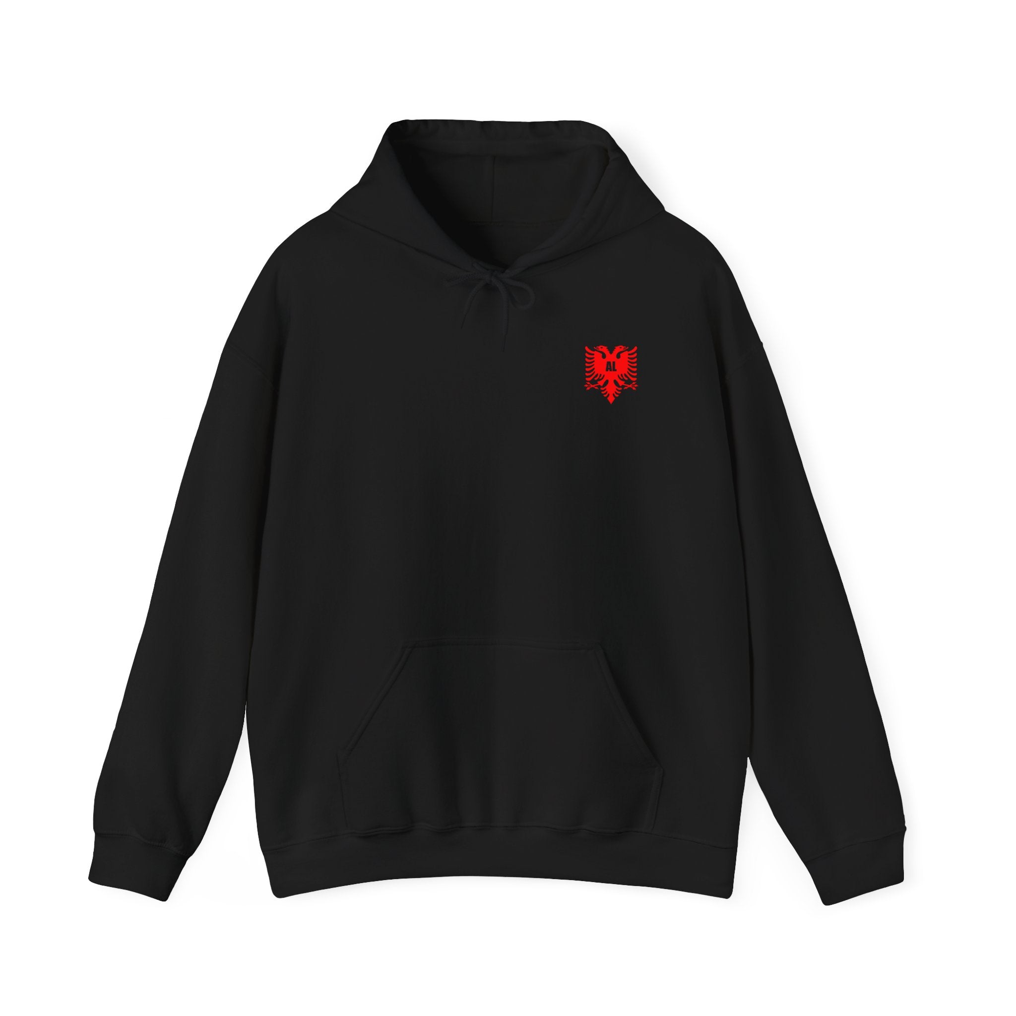 Albania Hoodie – Black Hoodie with Albania Symbol | FlagZ