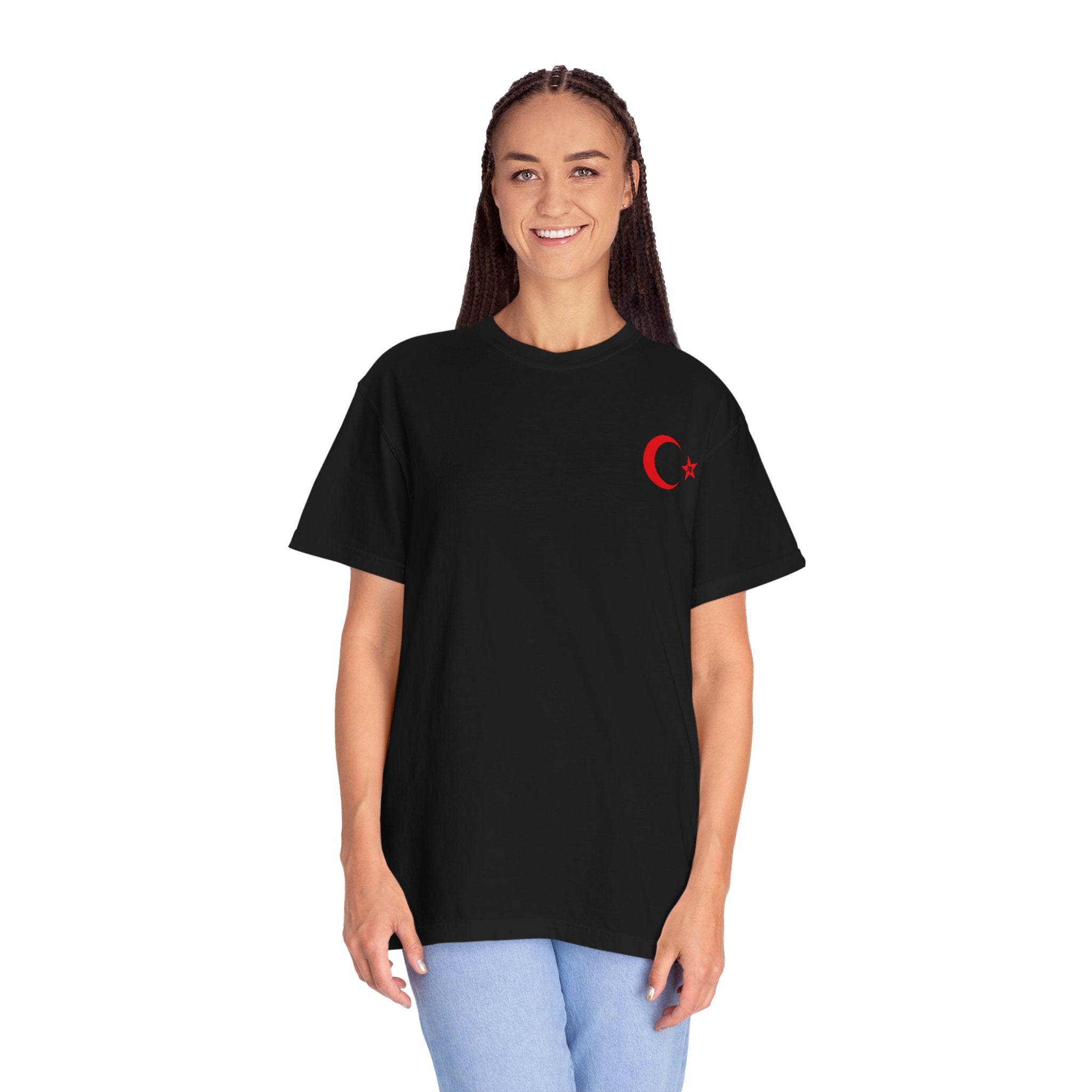 Türkei T-Shirt – Black T-Shirt with Turkish Symbol | FlagZ