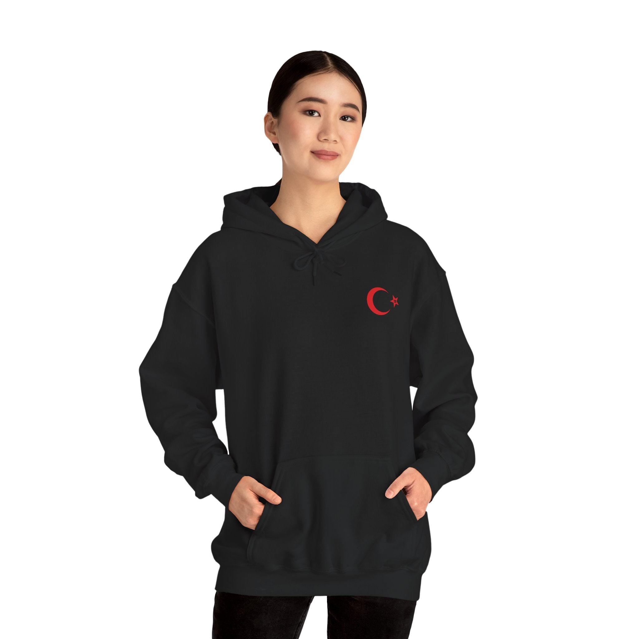 Türkei Hoodie – Black Hoodie with Turkish Symbol | FlagZ